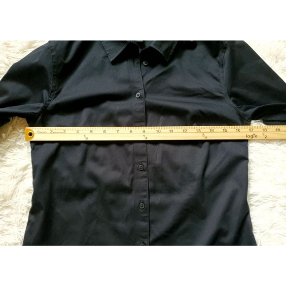 Banana Republic Black Tailored Button-Down Long Sleeve Shirt Size 2 RT$70 NEW - Picture 7 of 10